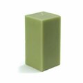 Zest Candle CPZ-144-12 3 x 6 in. Sage Green Square Pillar Candle, 12PK CPZ-144_12